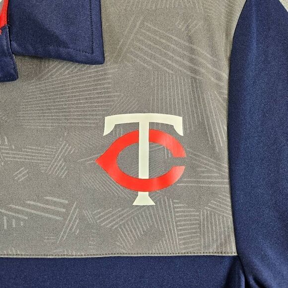 Minnesota Twins Shirt Mens Medium Blue Genuine Merchandise MLB Baseball Polo - Picture 2 of 8